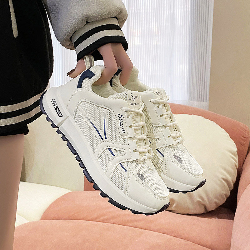 Женская обувь Li Yuxin Forrest Shoes, новинка 2026 года, летняя дышащая легкая спортивная женская обувь, белые кроссовки с амортизацией на мягкой подошве