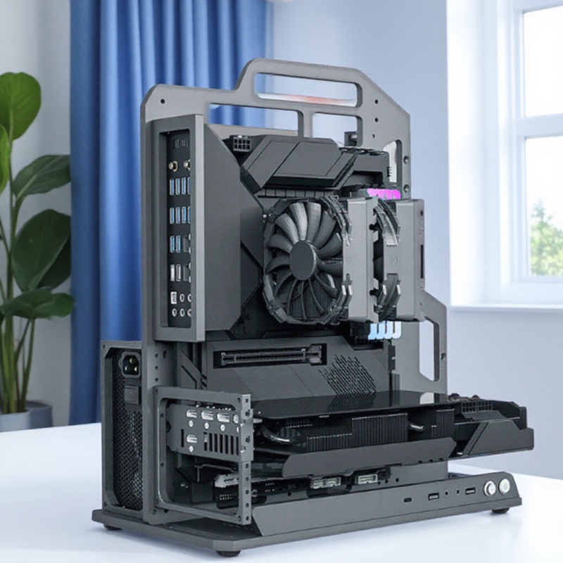 Алюминиевый сплав Suyan AP относится к простому открытому корпусу atx с водяным охлаждением компьютера matx portable EATX rack itx