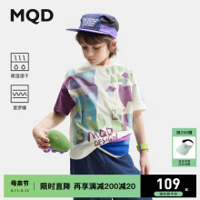 Monster series MQD children's clothing short sleeved T-shirt for 24 summer new print boys cool feeling top, moisture absorption and quick drying