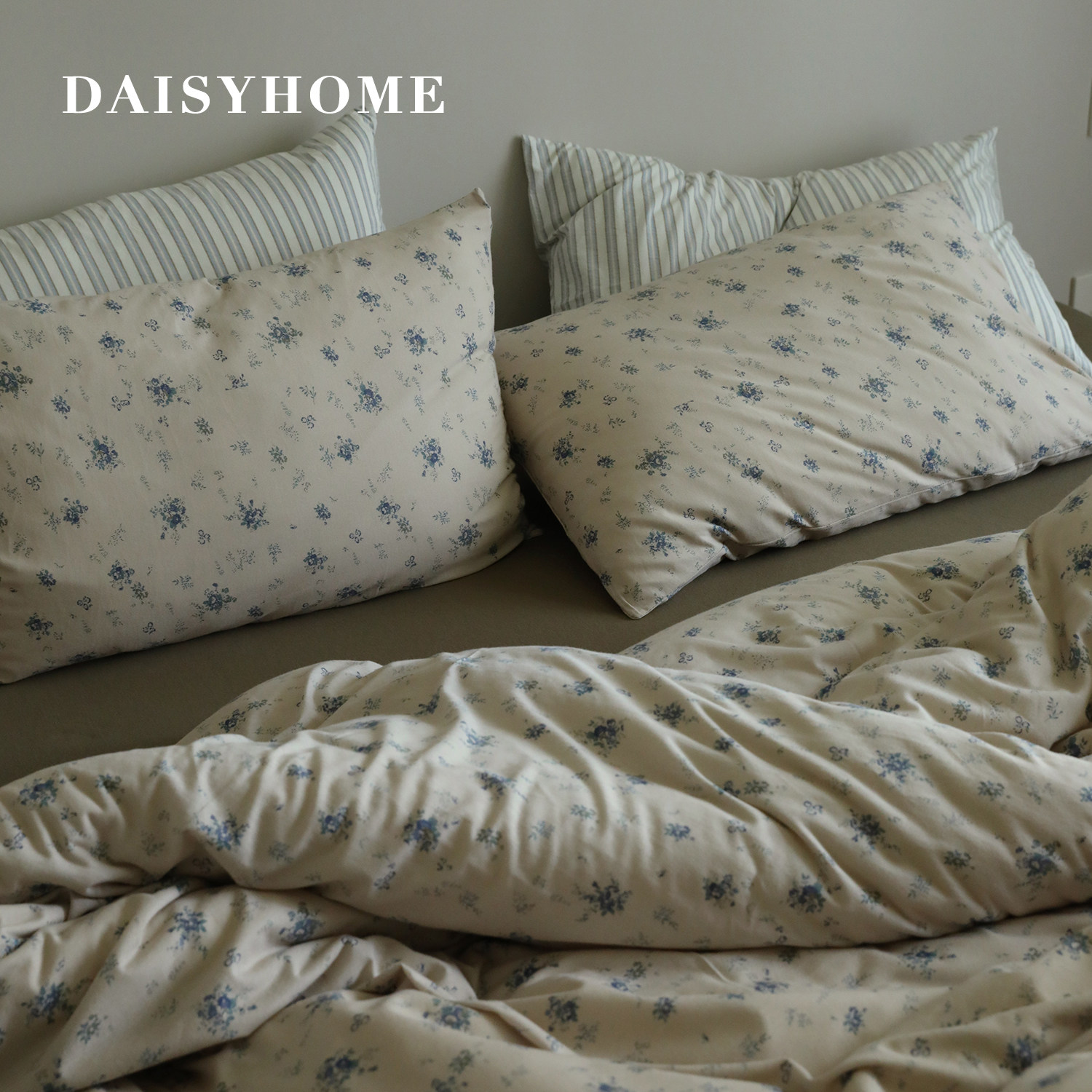 DAISYHOME Paris Old Dream - Вязаный хлопок с цветочным рисунком из хлопка...