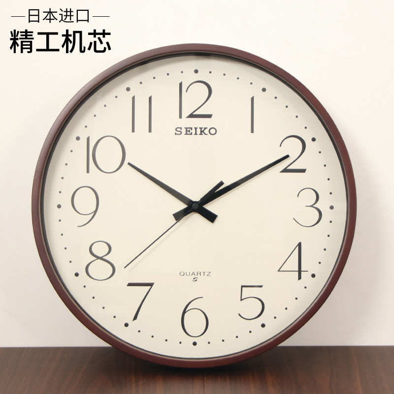 Механизм Seiko настенные часы из цельного дерева с автоматическим отключением звука, радиочасы с подсветкой, роскошные домашние часы для гостиной, простые настенные часы