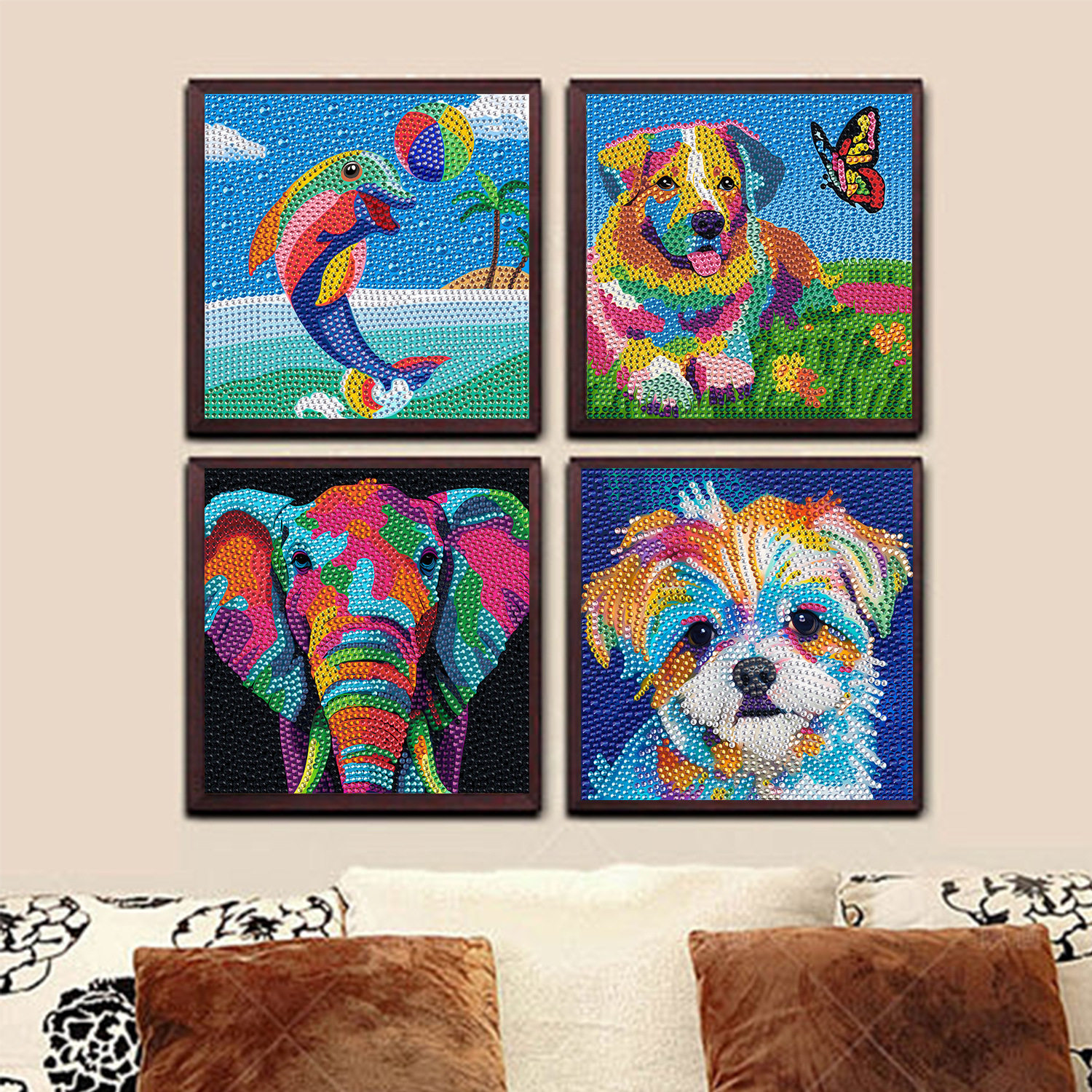 набор из 4 предметов factory spot mosaic diamond painting 5d ручной работы diy...