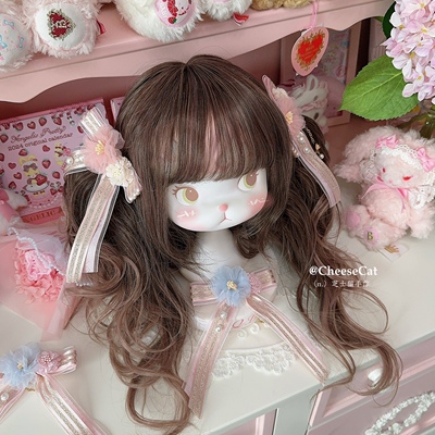 taobao agent 【芝士猫手作】原创baby樱茶花朵春丽天国少女lolita小物头发边夹