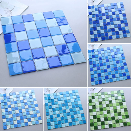 Бассейн Хрустальный стеклянный стеклянный мозаичный пруд пруд пруд туалет ванная комната ванная комната открытая плитка стена кирпич кирпич