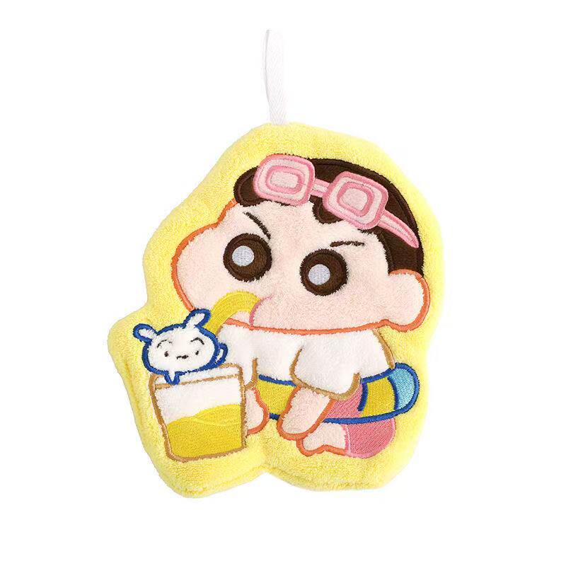 Cute hanging hand towel, absorbent and thickened, cartoon-style bathroom handkerchief...