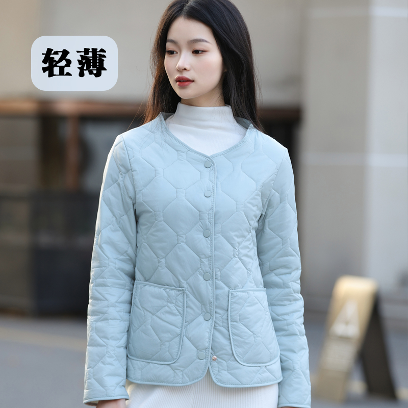 Осенне-зимняя одежда Kayijia, новый стиль внутренней одежды, легкая пуховая хлопковая куртка, женская подкладка, легкая и теплая универсальная короткая куртка с круглым вырезом