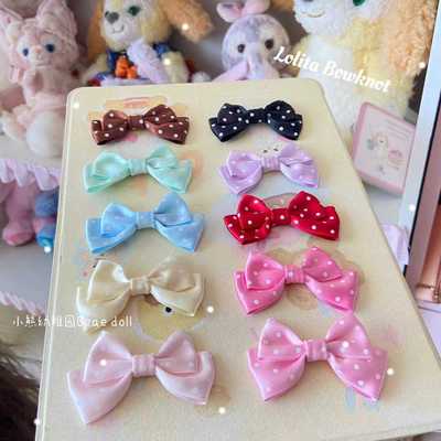 taobao agent 小熊幼稚园手作Lolita波点蝴蝶结胸针发夹可爱头饰呲甜百搭发饰jk
