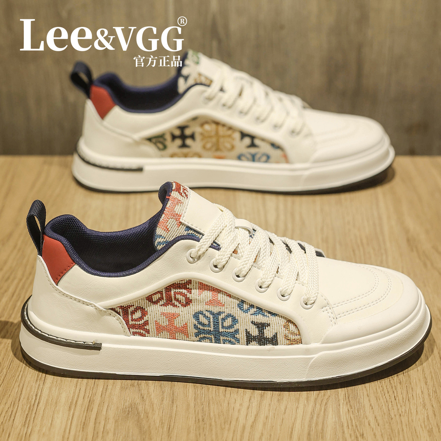Бренд Lee&Vgg tide; мужская обувь из парусины с вышивкой; осенние дышащие повседневные кроссовки; легкая универсальная белая обувь на мягкой подошве для мужчин