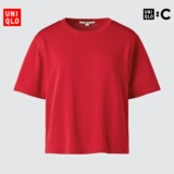 Трикотажная футболка силуэтного кроя с короткими рукавами Uniqlo women's cooperative style 482979