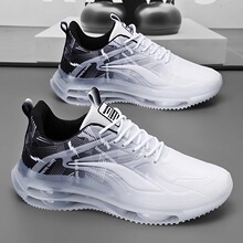 Sports shoes men's summer air cushion shock absorption large size 47 student height increase casual running shoes men's shoes 46 youth running shoes