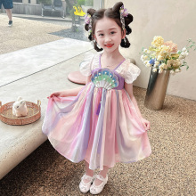 South Korea Binhexx Girls' Dress Summer 2024 New Fashionable Children's Antique Baby Hanfu Summer Dress