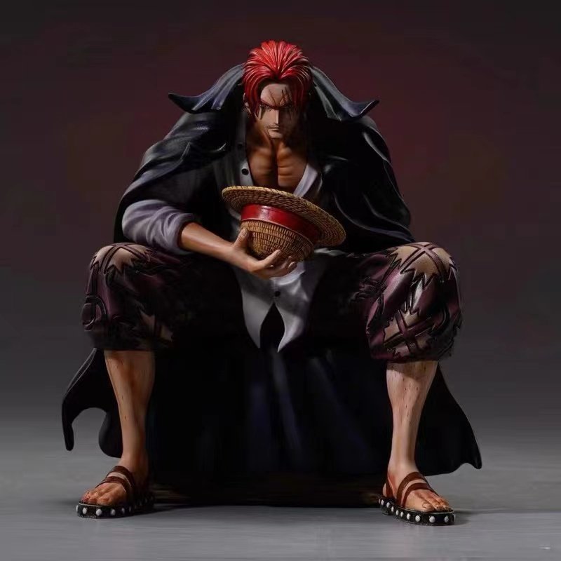 [Флагманский магазин] One Piece New Four Emperors Luffy Red Hair Resonance GK Model Decoration Лимитированный подарок ручной работы на день рождения