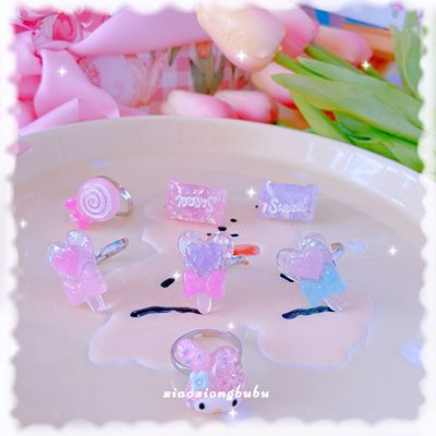 taobao agent 小熊幼稚园Lolita洛丽塔可爱戒指甜呲指环百搭甜系lo小物爱心配饰