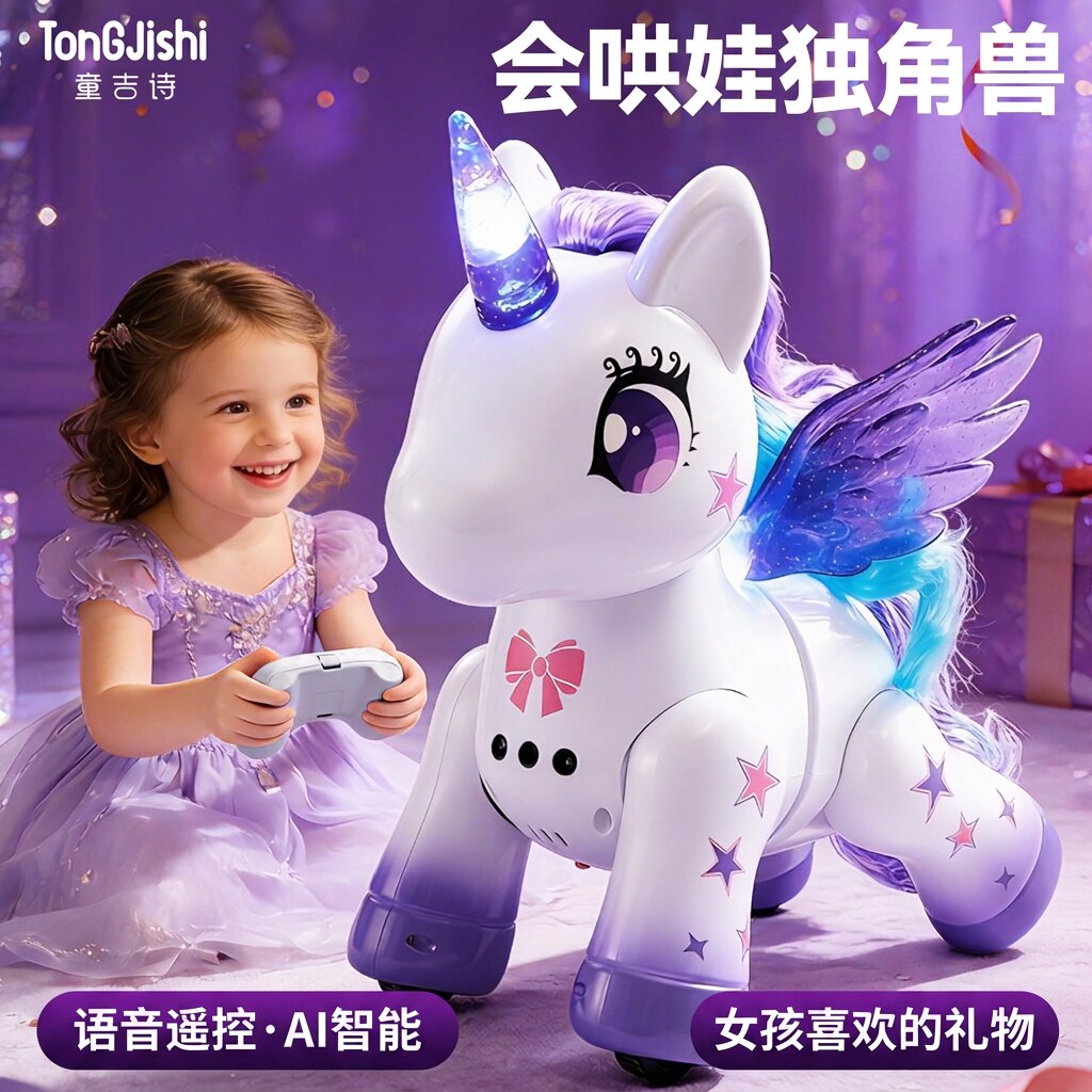 AI smart unicorn детская игрушка с дистанционным управлением pet voice для девочек 3-6 лет, подарок на день рождения, игрушечный робот