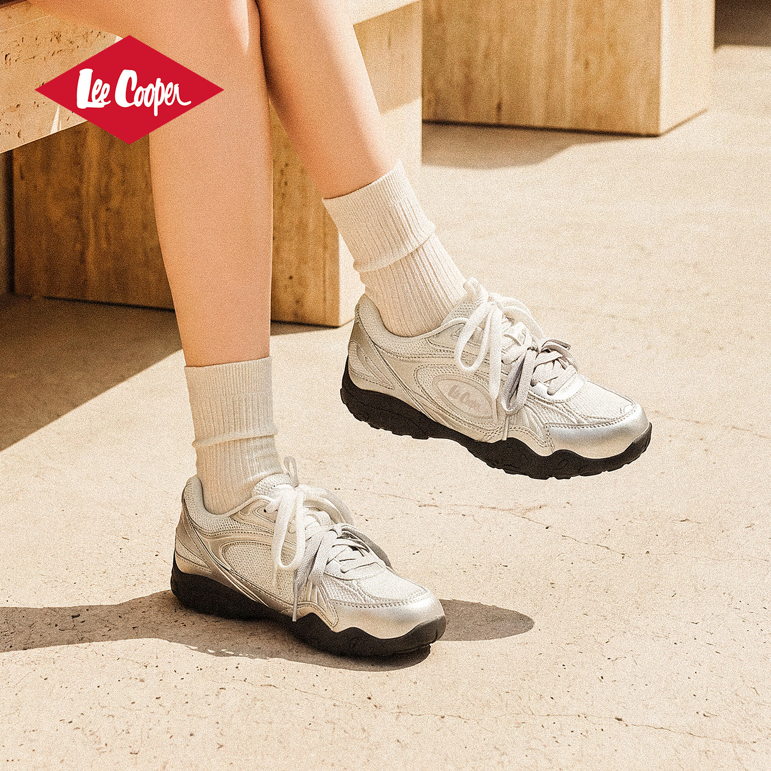 Немецкая обувь для тренировок Lee Cooper Turbo cookies, женская балетная обувь super fire silver 2026 года, гигантская красивая спортивная обувь на толстой подошве