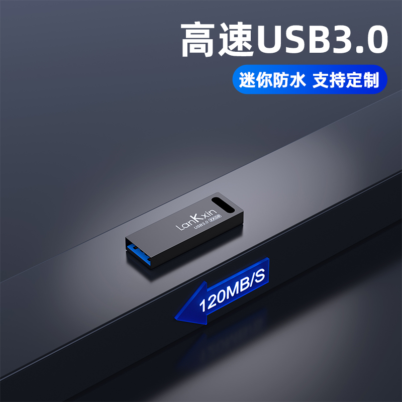 Высокоскоростной USB-накопитель Lankexin usb3.0 с пользовательскими надписями, 32g, портативная флэш-память 64 Mini 128G, подлинный металлический USB-накопитель