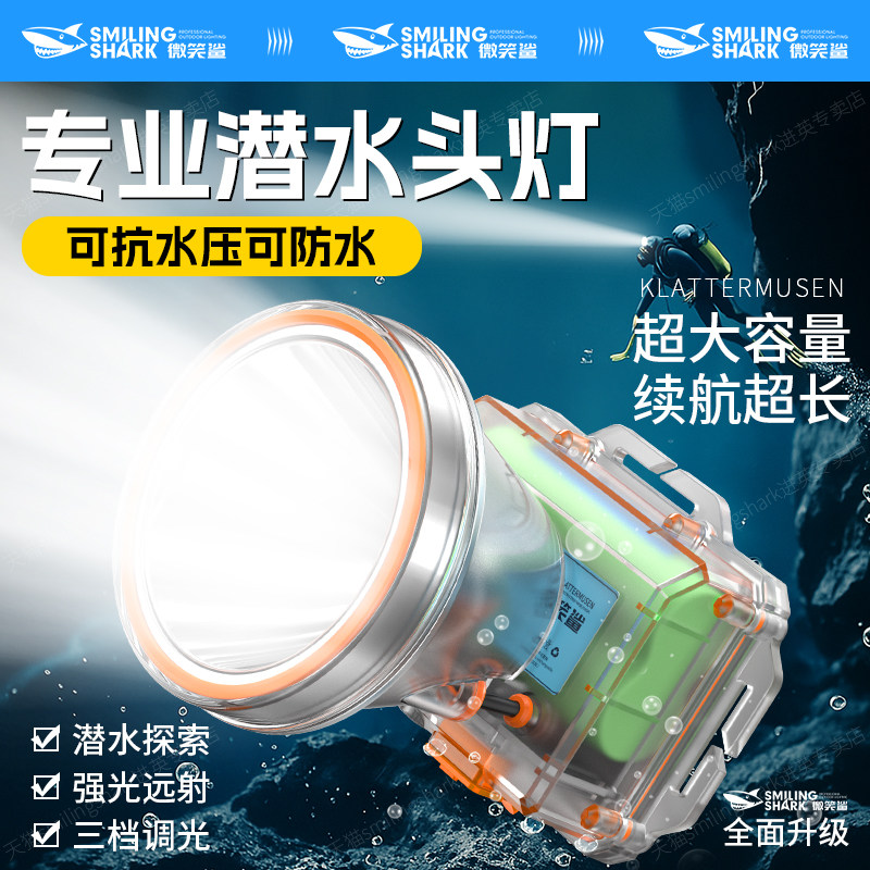 2025 новая подводная суперяркая фара для дайвинга, специальный сильный свет, водонепроницаемость, длительный срок службы батареи, мощное головное освещение
