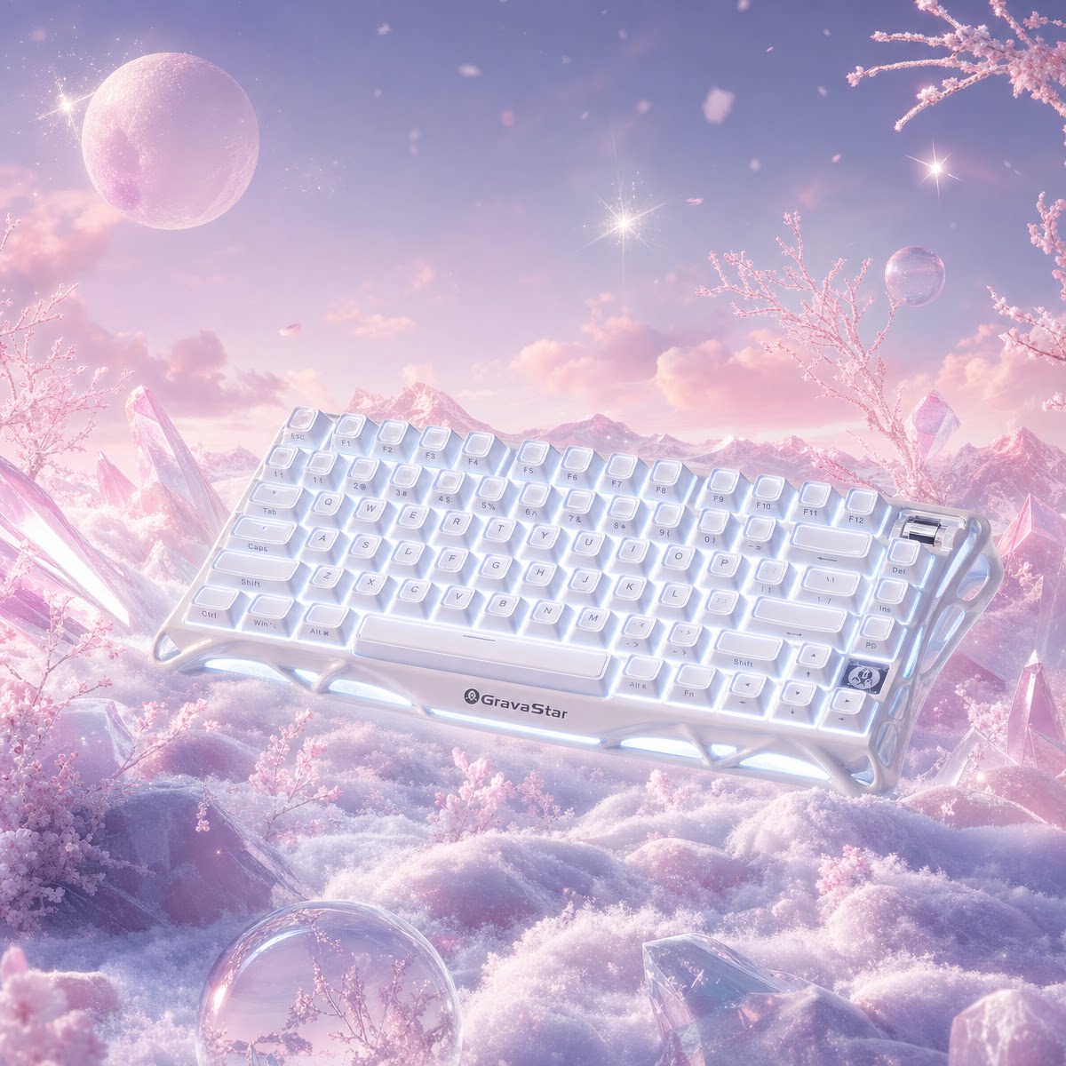 Gravity Planet K1 White Moonlight game киберспортивная специальная механическая клавиатура, настроенная на дорогостоящий компьютер для офиса девушки