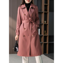 U-style design sense, British style temperament, windbreaker for women's 2024 spring and autumn new loose casual long coat jacket