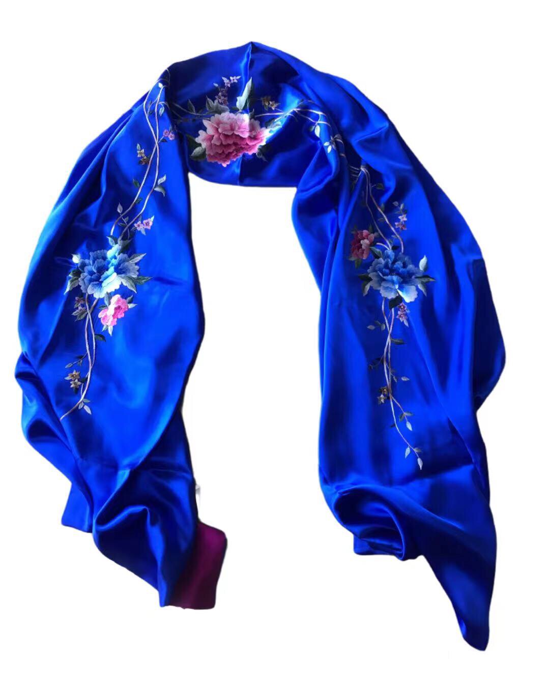 Вышитая шаль Шу: прямые продажи с фабрики royal blue, ручная работа и изысканный этнический стиль Сычуани, подарки для иностранцев и приезжих за пределы провинции