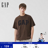 [Одобрение Cheng Yi] Мужская и женская одежда Gap 2026, ранняя осень, новая нашивка с логотипом, футболка с круглым вырезом и короткими рукавами 891614