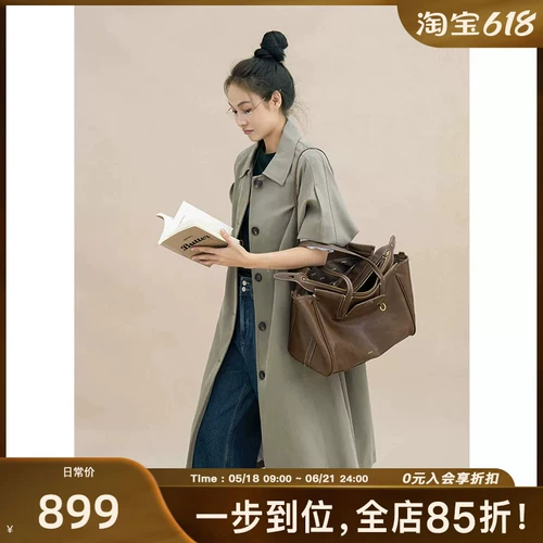 MEIYANG Paris Old Dream Trench Coat 105+ классное и красивое свободное длинное пальто в британском стиле