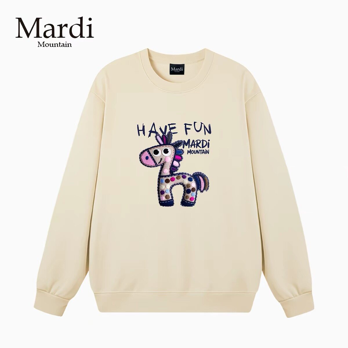 官方授权正品Mardi Mountain 韩国26夏新款情侣卫衣圆领长袖