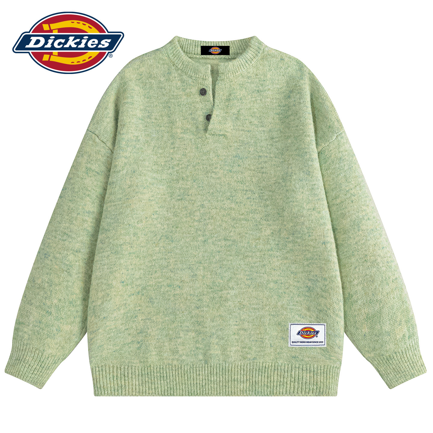 Свободный повседневный свитер Dickies, однотонный трендовый модный топ ранней осени, новый мужской свитер с высоким воротом