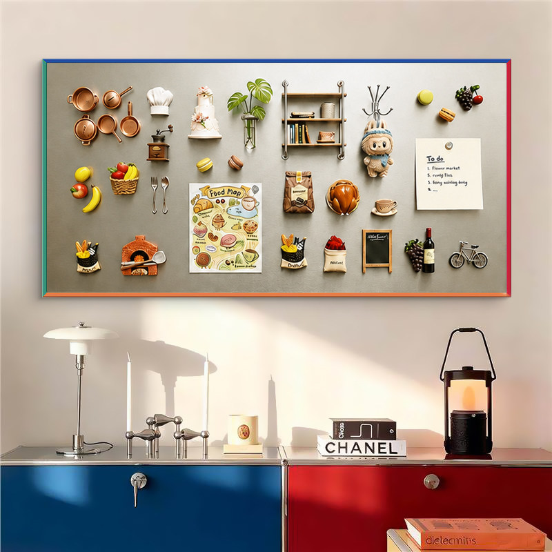 Bauhaus modern DIY mural net знаменитость вход в гостиную фотообои для украшения стен креативная магнитная живопись из нержавеющей стали