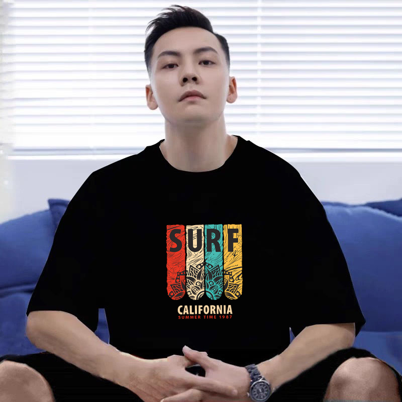 Хит продаж, бренд tide, высококачественная хлопковая футболка с короткими рукавами свободного кроя большого размера, парные модели