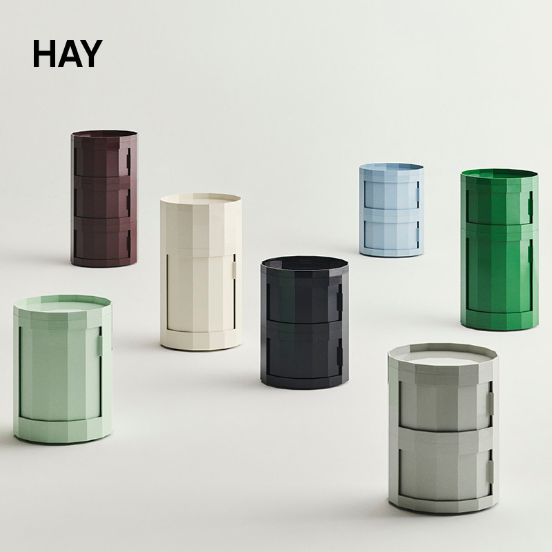 【26 весенних новинок】 Боковой шкаф HAY Facet Cabinet можно передвинуть для хранения многослойных боковых шкафов