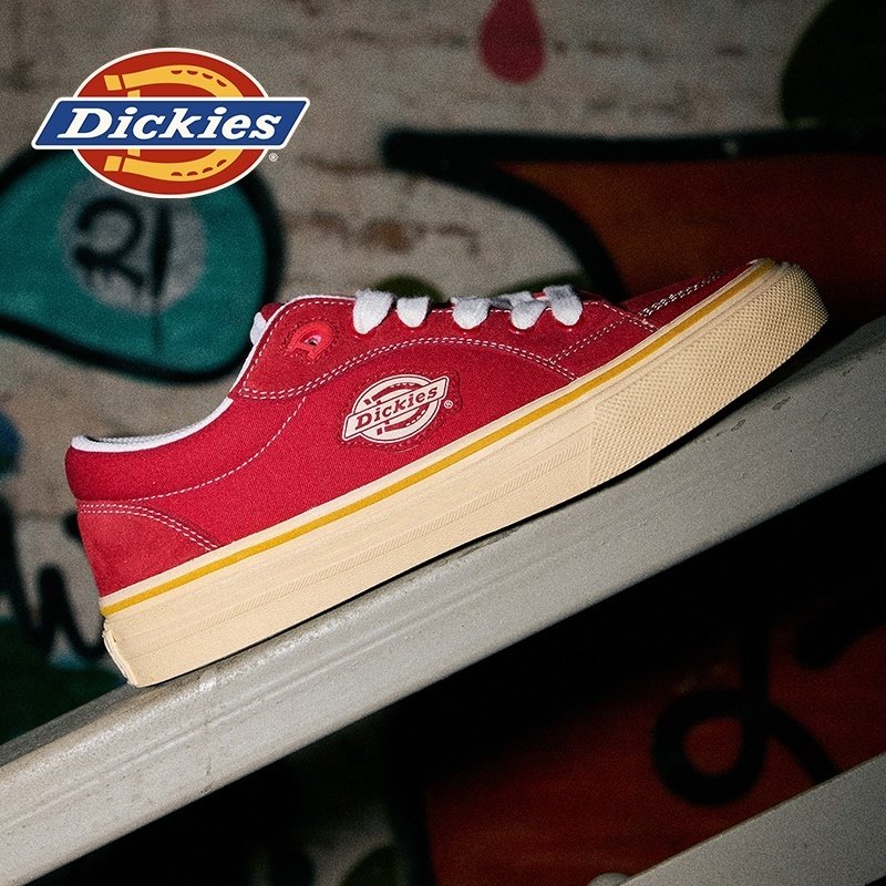 Dickies/ красная парусиновая обувь для пары, мужская новинка 2026 года, летняя мужская обувь, дышащая обувь, повседневные кроссовки, женские