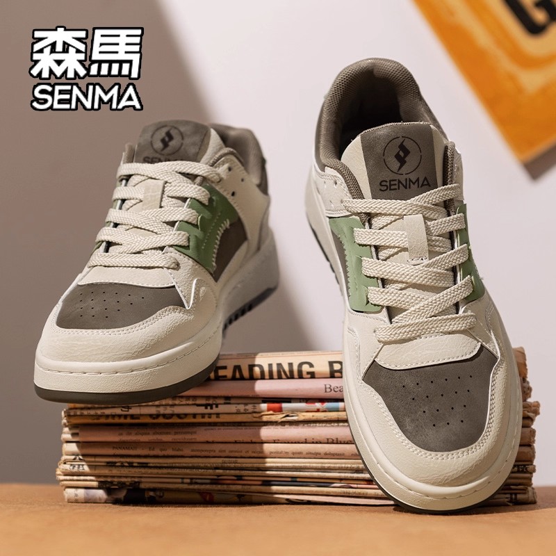 Мужская обувь Semir; новинка 2026 года; осенние кожаные черно-белые кроссовки с пандой; молодежные модные брендовые повседневные модные туфли высокого класса