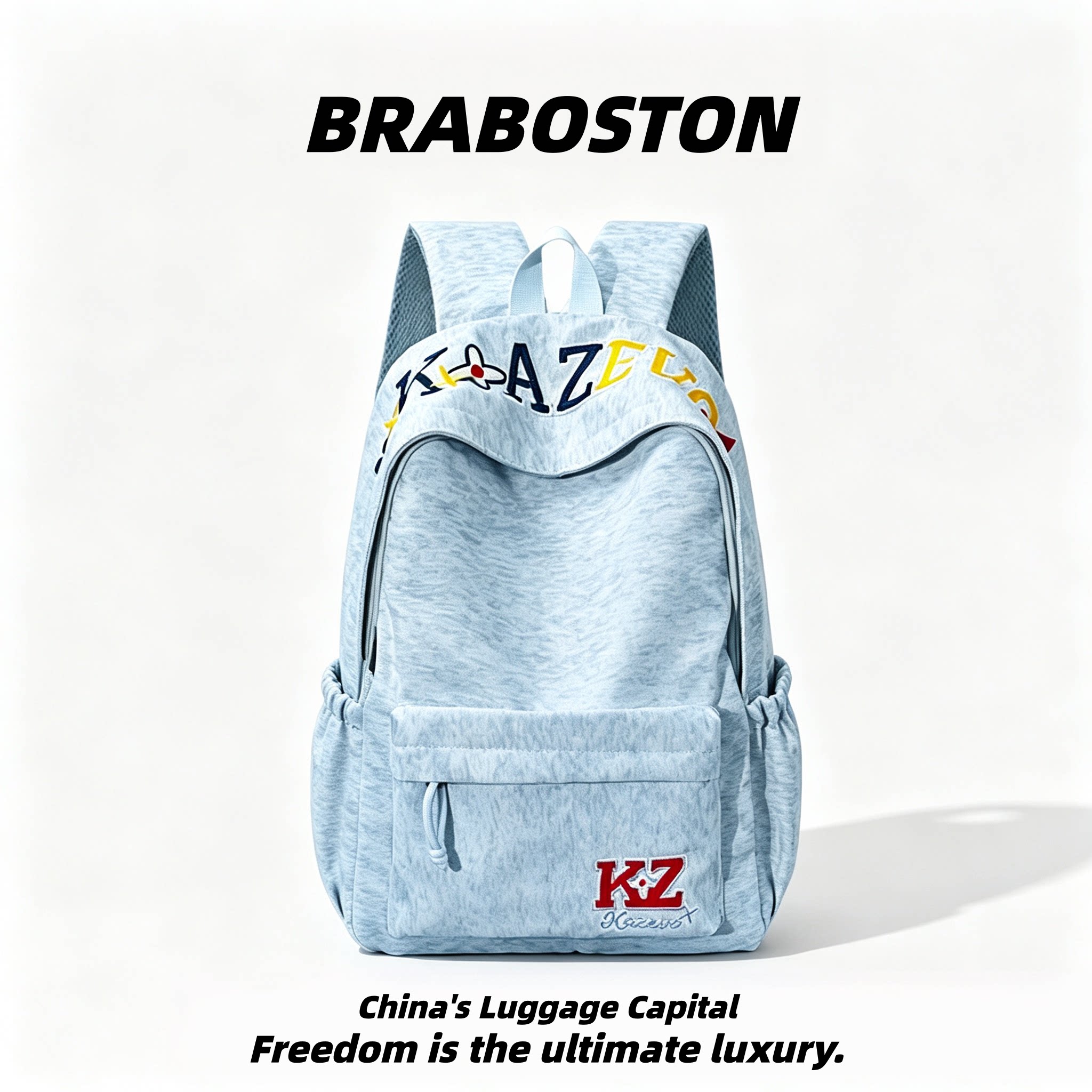 Рюкзак с вышитыми буквами BRABOSTON для младших классов средней школы, школьный ранец для студентов колледжа, простой рюкзак большой емкости для мужчин и женщин