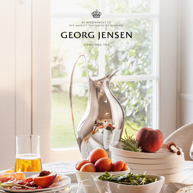 Георг Йенсен Georg Jensen HK Swan Горшок Ваза Чайник Скандинавское украшение гостиной Обеденного стола