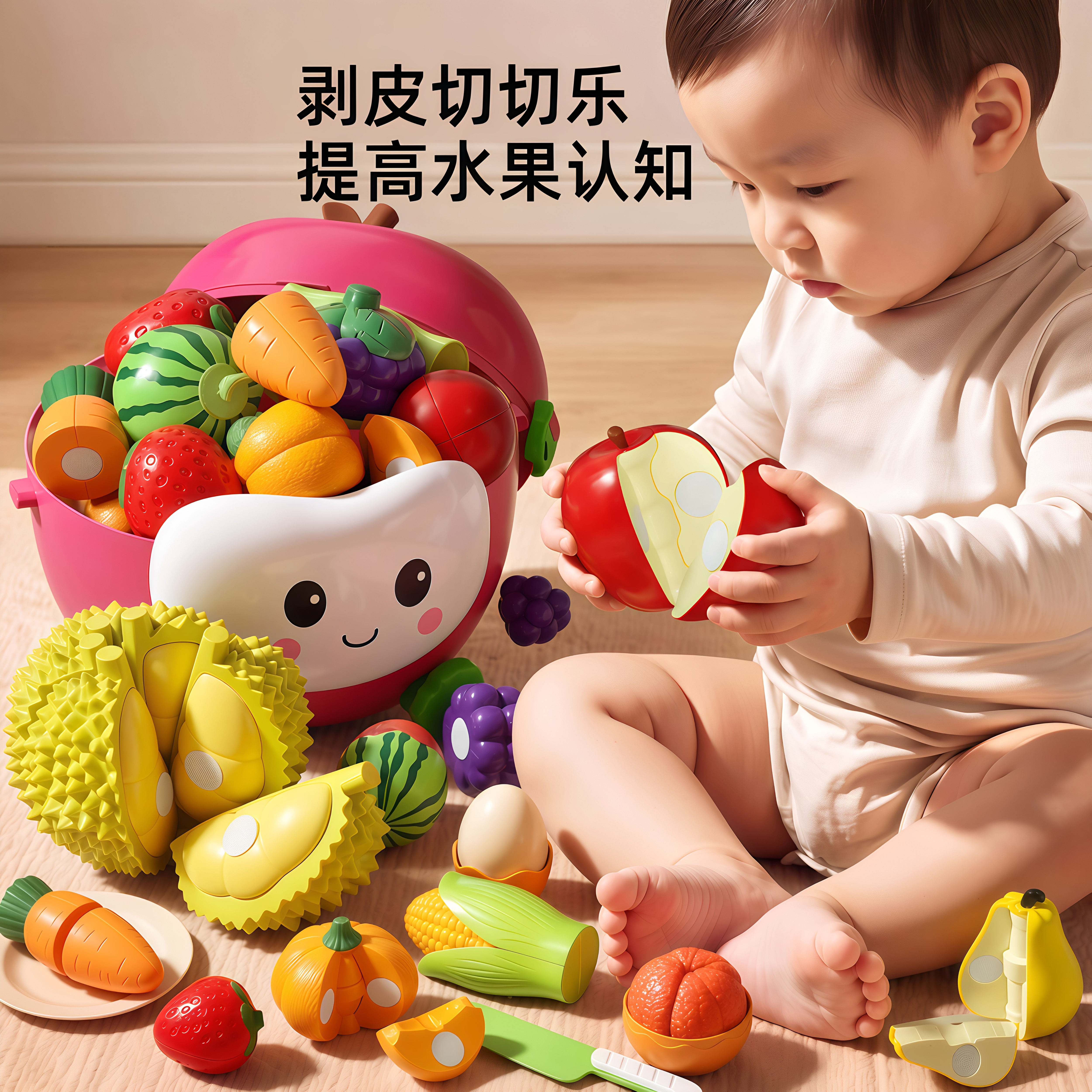 Немецкие детские развивающие фруктовые игрушки Chechele toys для детского питания можно жевать...