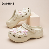 Daphne/ обувь с дырками; женская верхняя одежда; шлепанцы; нескользящие сандалии на толстой подошве; модная уличная пляжная обувь cloud Baotou drag