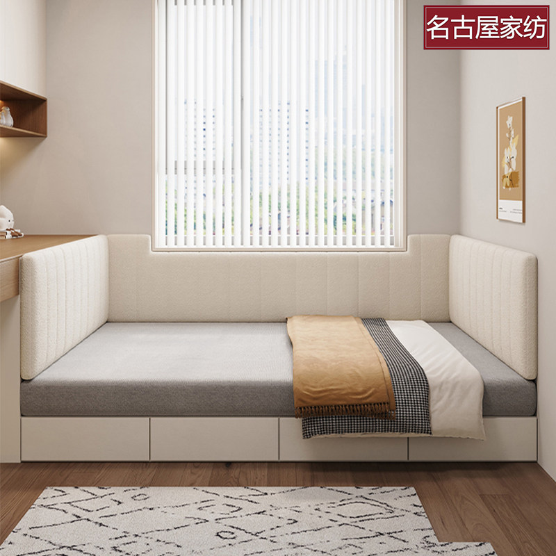 Настенная самоклеящаяся подушка без прикроватной тумбочки Kang wall sticker teddy бархатная съемная и моющаяся подушка для спинки.