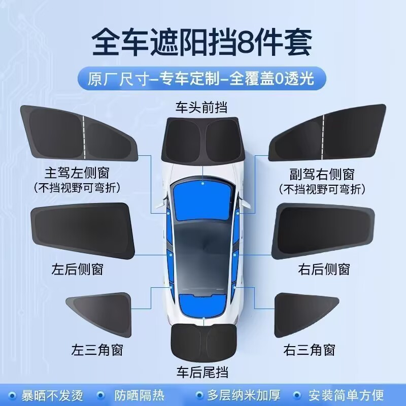 Солнцезащитный козырек Le Dao L60/L80/L90 на боковое стекло солнцезащитный козырек специальные аксессуары для кемпинга шторки для уединения на всех автомобилях, защита от солнца и теплоизоляция