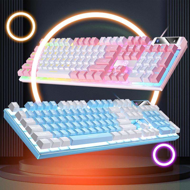 Magong Silver Carving K500 Механическая клавиатура на ощупь с RGB-подсветкой, проводной компьютерный USB-гарнитура, офисная игровая клавиатура и мышь