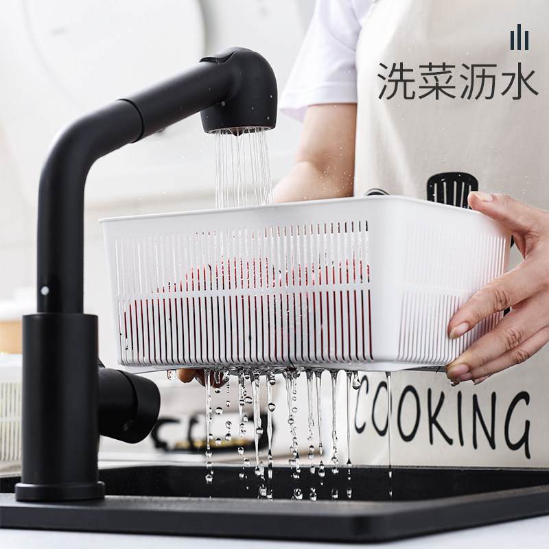 Двухслойная коробка для хранения свежих продуктов с герметичным сливом, мягкая силиконовая герметичная крышка, коробка для хранения овощей и фруктов бытового назначения