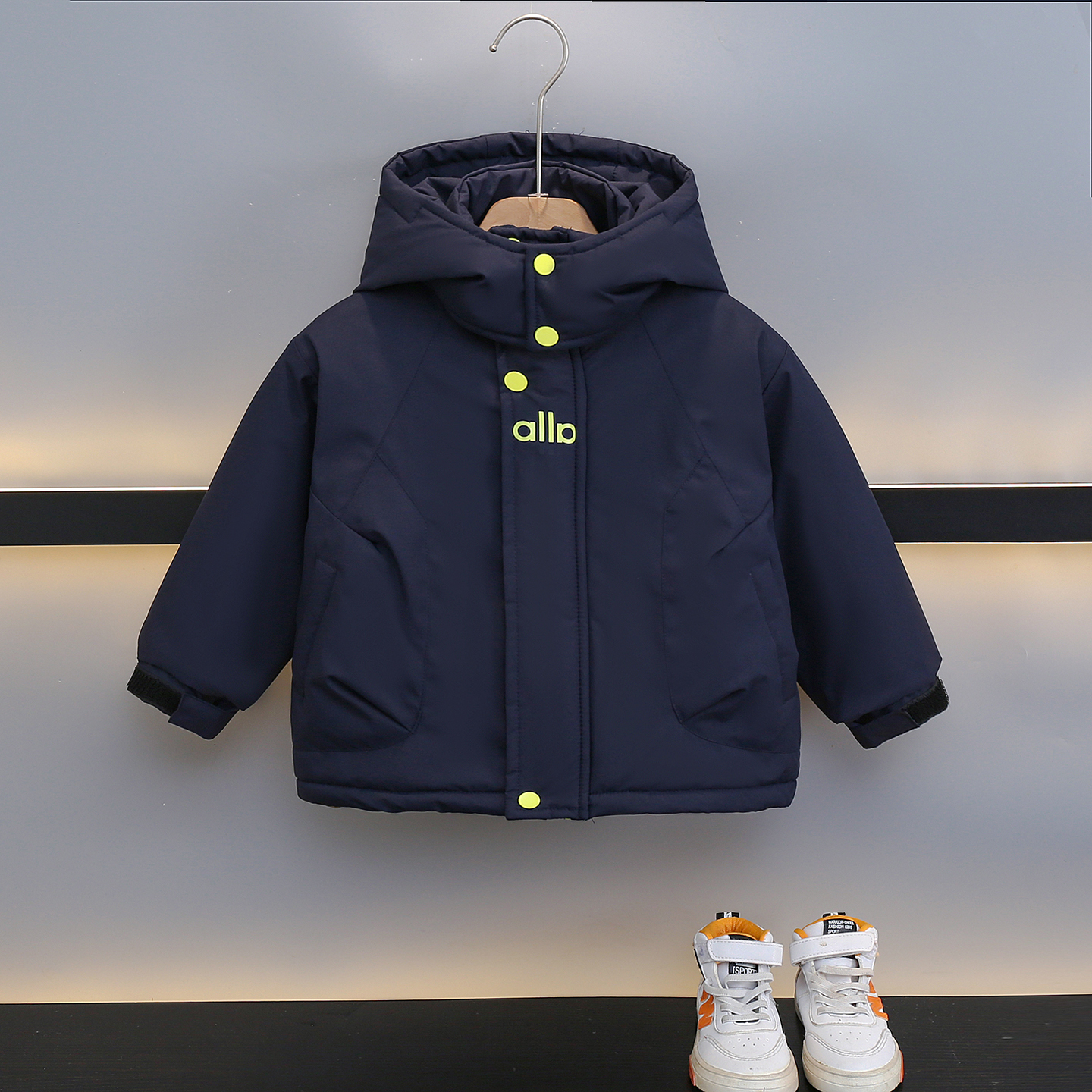 Зимняя бархатная куртка для мальчиков плюс в западном стиле, детская утепленная одежда с подкладкой, детская зимняя одежда с капюшоном, одежда с подкладкой, тренд