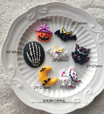 taobao agent Lolita甜系小物DIY树脂万圣节蝙蝠手工配件辅料满49包邮