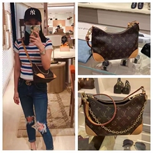 Женская сумка LV Louis Vuitton Boulogne Старый цветок с одним плечом, сумка с рогами, подмышка M45832