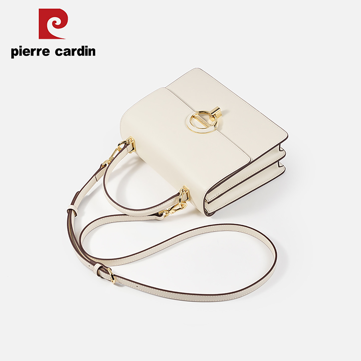 Pierre Cardin, новинка 2025, женская сумка на одно плечо, диагональная сумка, кожаная сумка для поездок на работу, большая вместительная маленькая квадратная сумка для подарка подруге