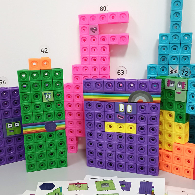 Цифровой кубик cube плоские цифровые строительные блоки numberblocks строительные блоки 30-100 развивающие игрушки для раннего образования