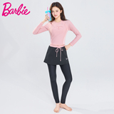 Женский водолазный костюм Barbie swimsuit, брюки с длинными рукавами, тонкие и закрывают тело, новинка 2026 года, консервативный костюм-медуза, раздельный костюм-двойка
