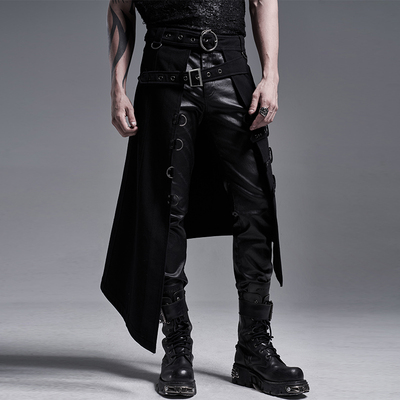taobao agent ╋魔叹╋ PUNK RAVE哥特金属摇滚赛博蒸汽朋克暗黑腰封男裙 WQ490