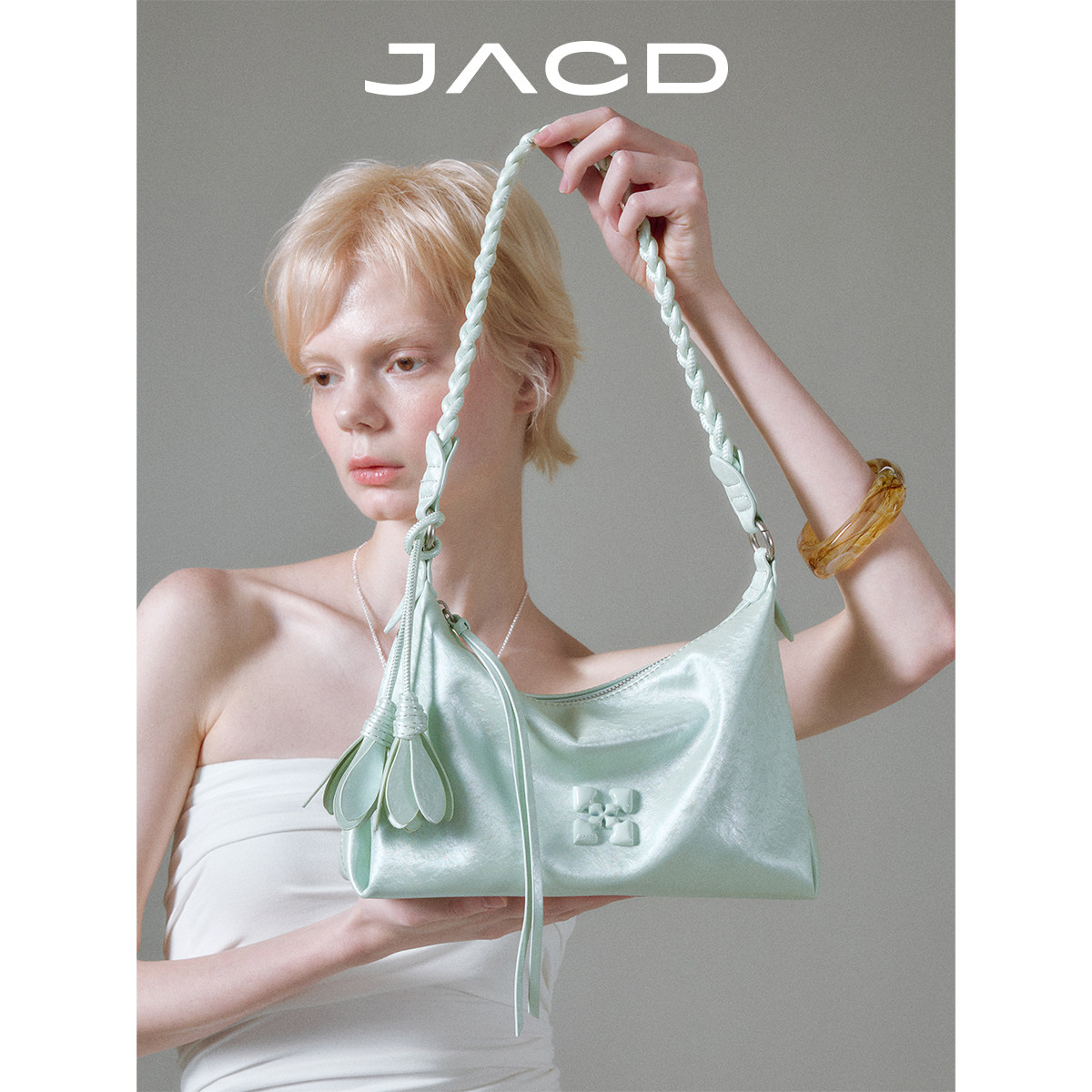 JACD [Sun Qian в том же стиле] мятно-зеленая сумка для подмышек, женская новая летняя сумка-мессенджер, подарок девушке на день рождения