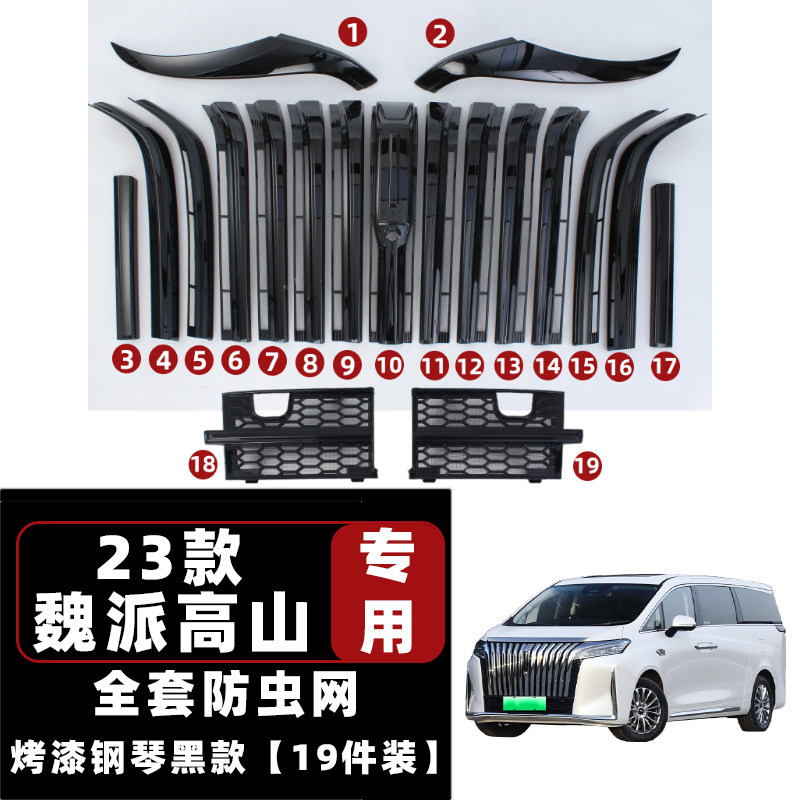 Подходит для 24 моделей резервуара для воды марки Wei high mountain DHT-PHEV с сеткой от насекомых, предотвращающей хлопьеобразование ивовых хлопьев, защита автомобиля от москитов